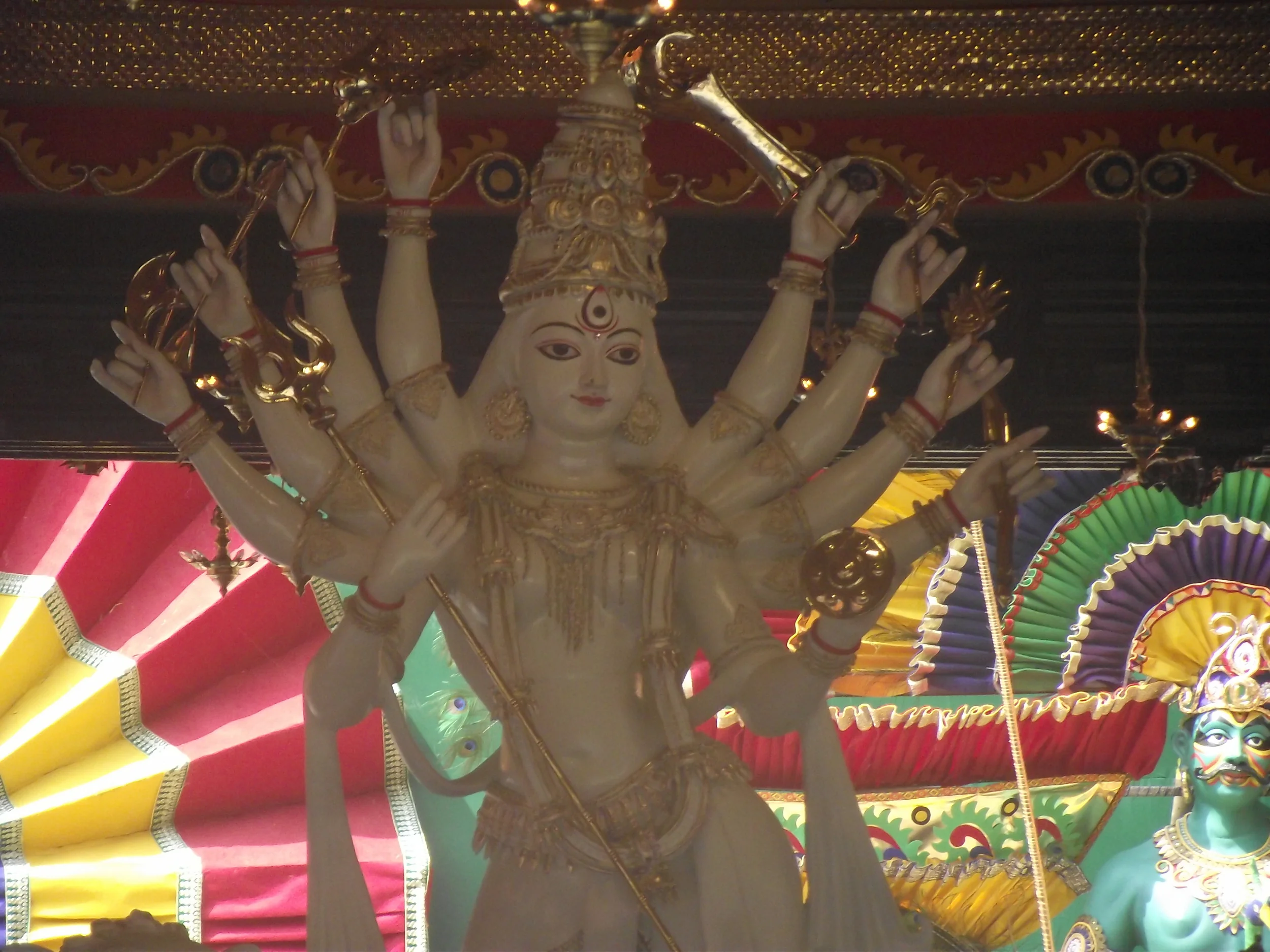  I am a big fan of Naba Pal's work. Especially the eyes of Durga that he creates every year has absolute magic. Even Barisha Yubak Brinda's idol was awesome. The other ability of Naba Pal is the seamless blending of Durga with the theme of the pandal