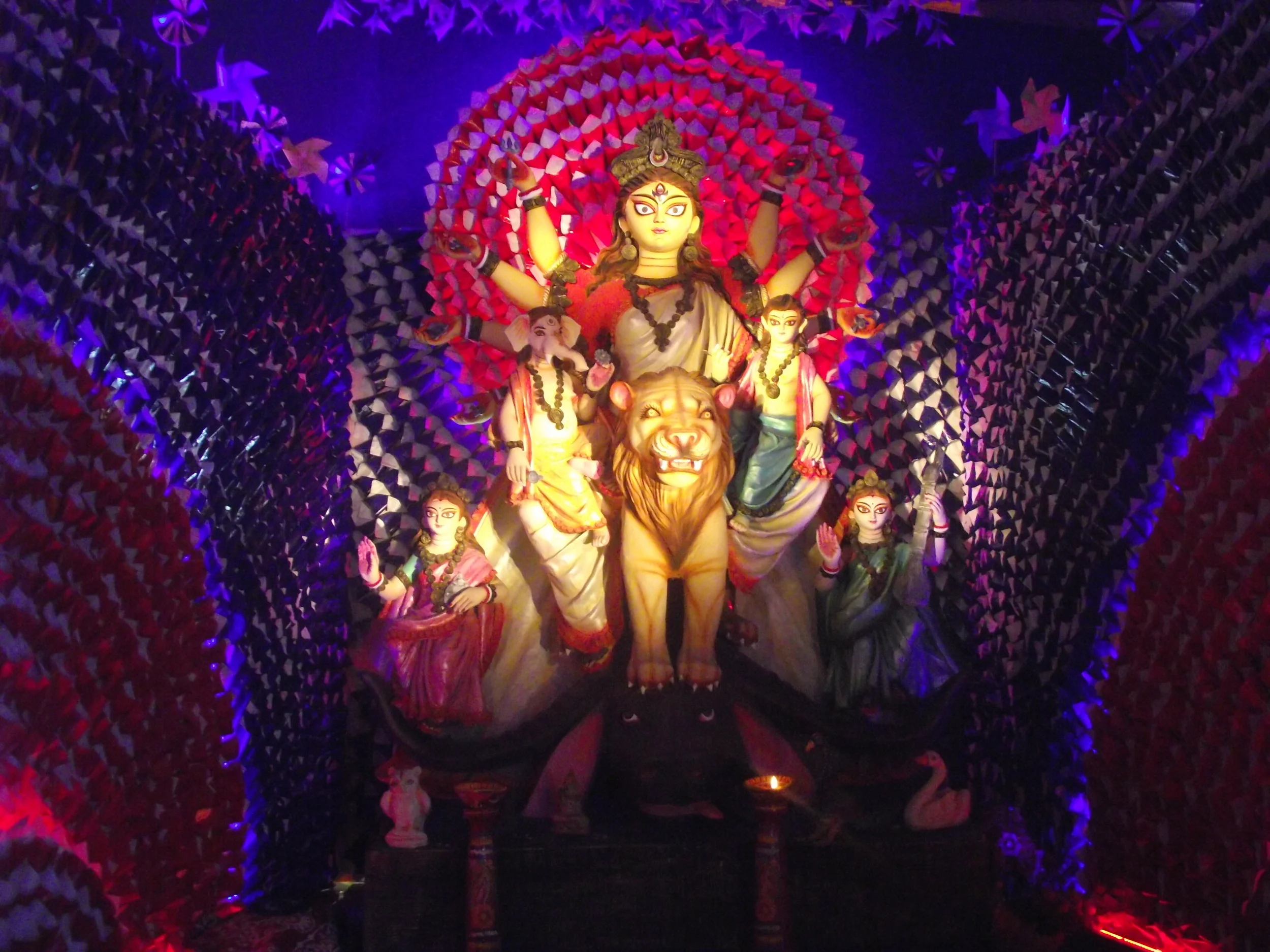  The idol of Durga was part of a kid's world of fantasy :) 