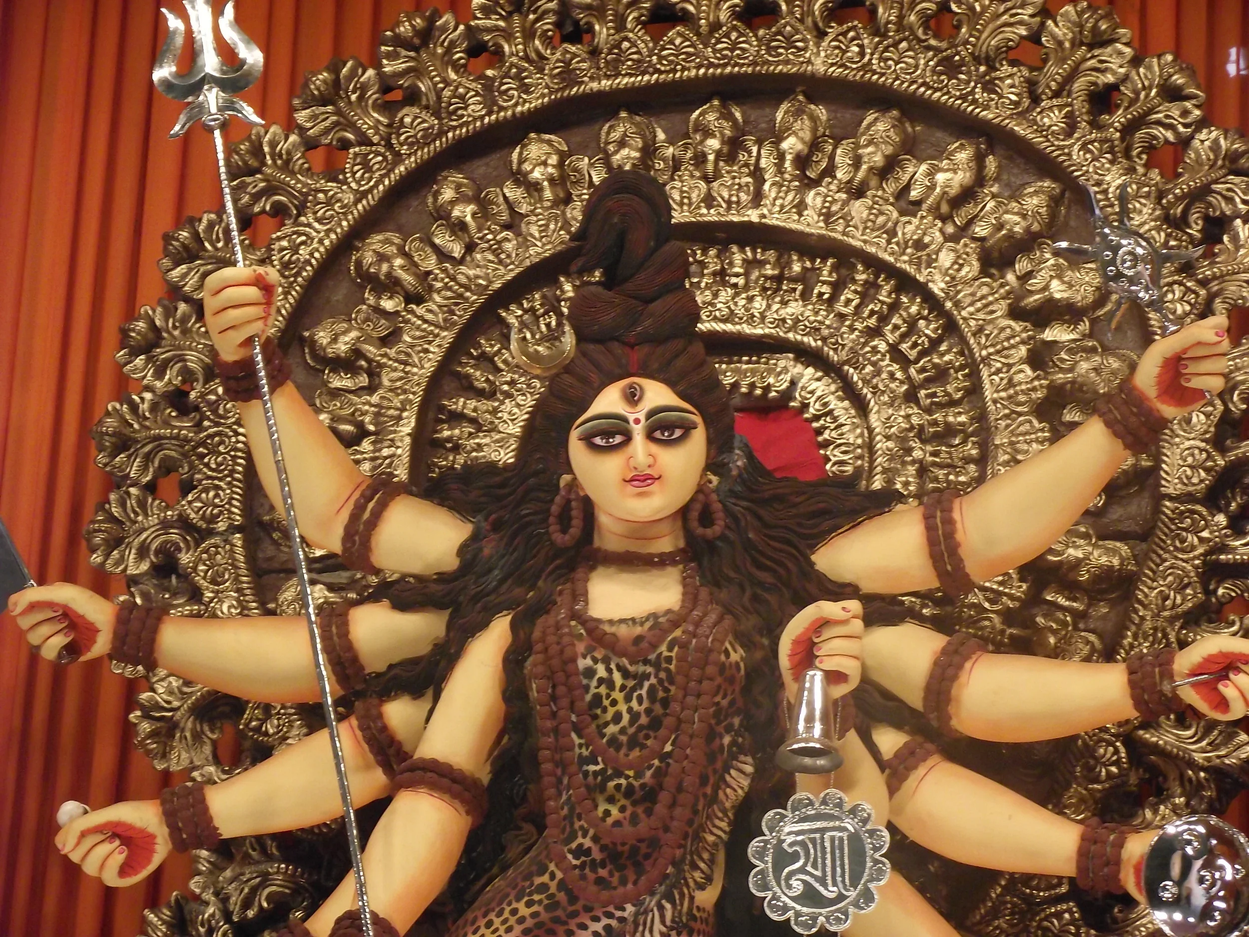  Durga was in a different avatar all ready to abolish Asura and the evil from this world. 