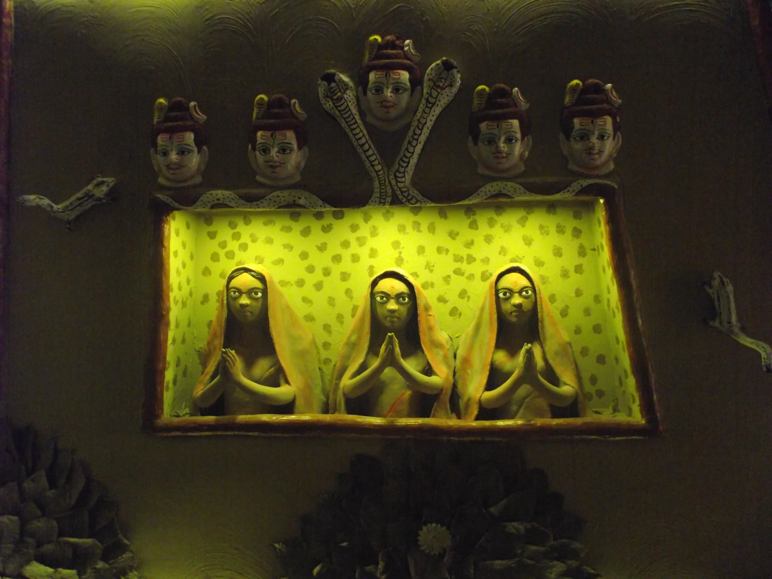  Women in the village are busy with their Nil puja 