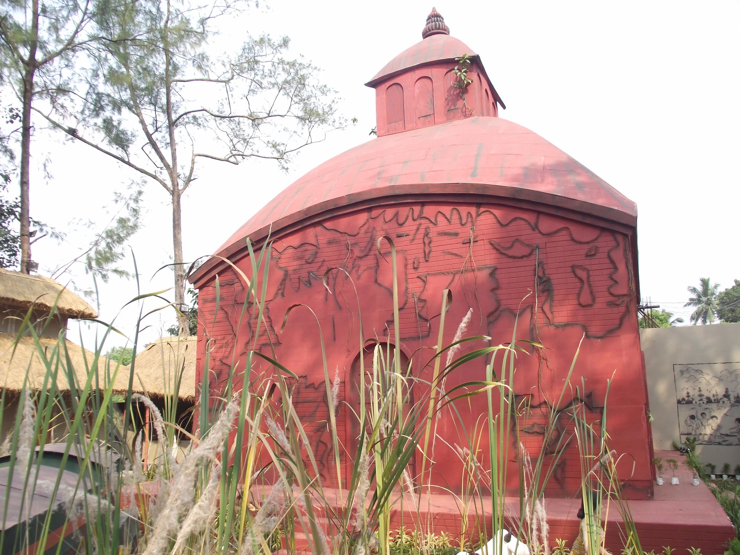  The torn down temple of the village... 
