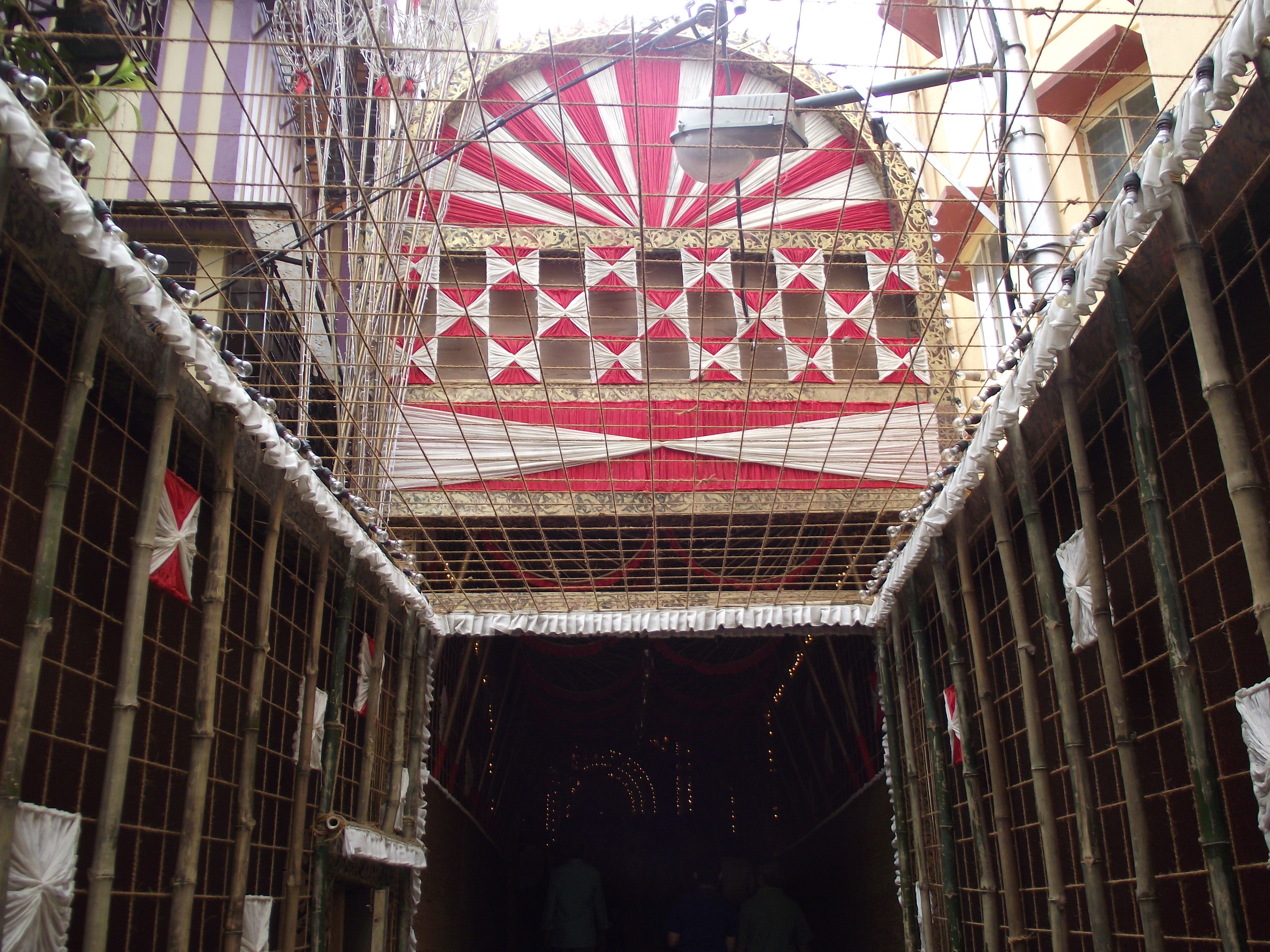  Entrance gate - remembering the cloth pandals of Kolkata which are now a mere memory because of the theme pujas... 