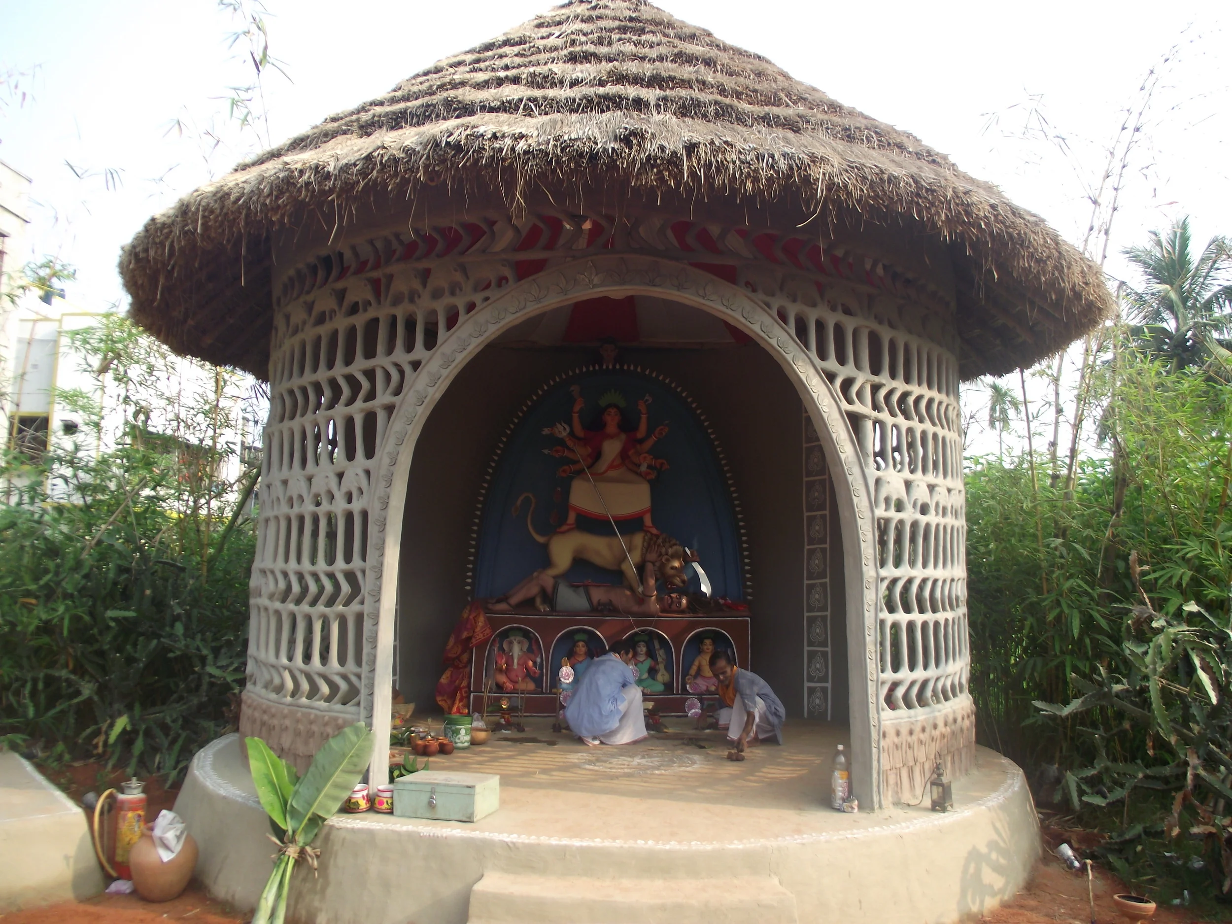  Front view of the main premises of the pandal... 