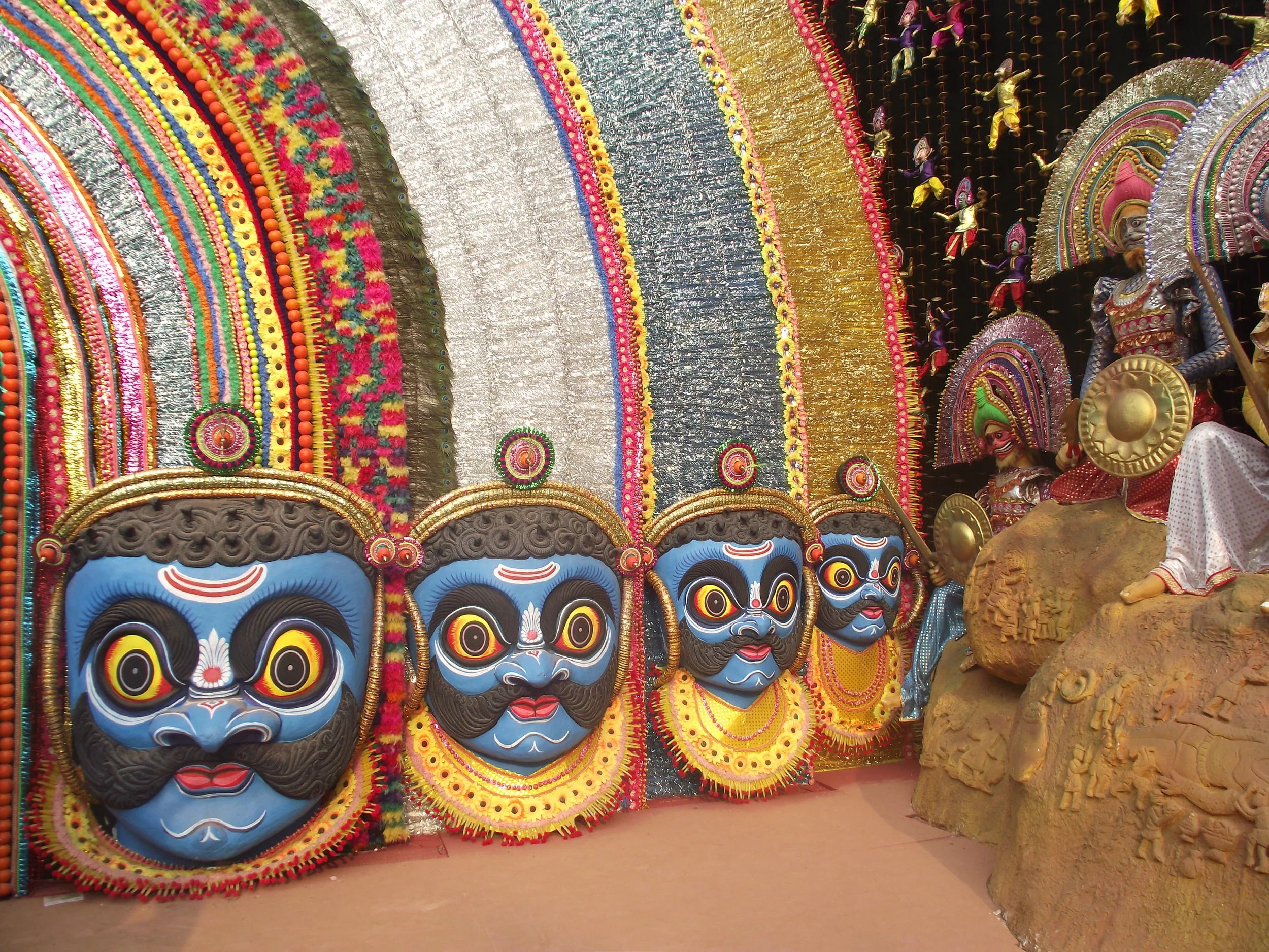 The extravagant creation of Chaau masks were visible in every corner of Ajeya Sanghati 