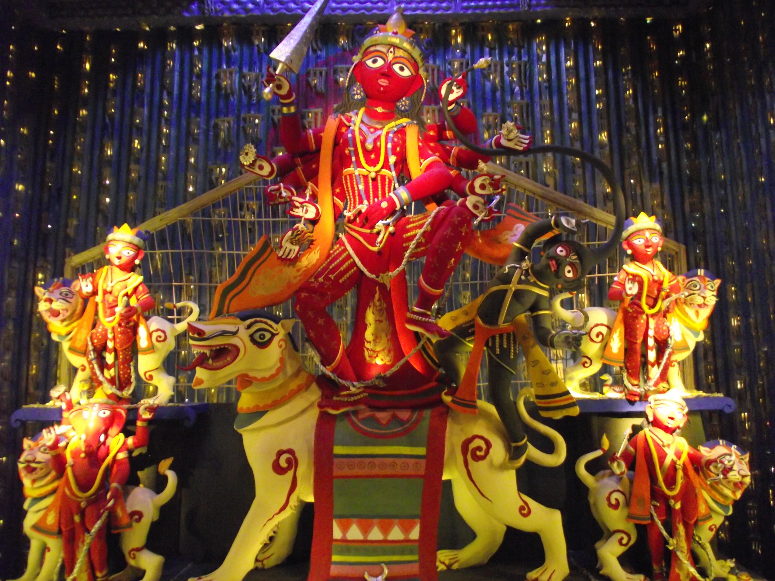  Brilliant transformation of a global artform to create the Durga. Diversity of Kolkata's durga puja at its best. 