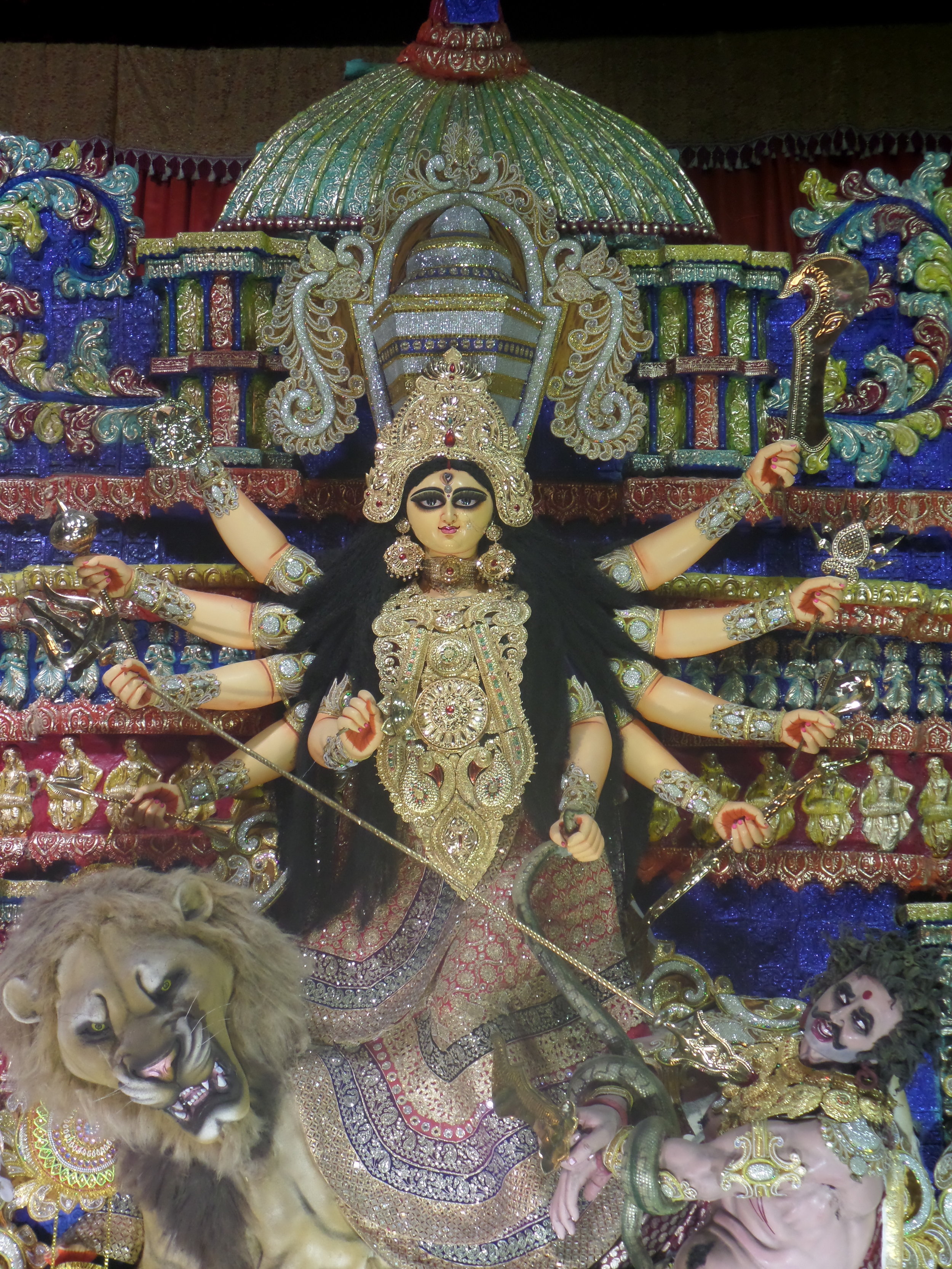  Sribhumi sporting is known for its extravagant and ornamental Durga every year. 