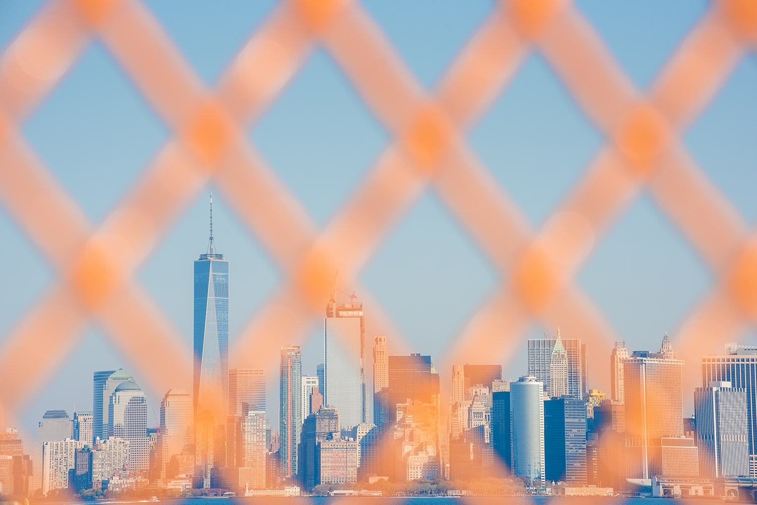 The Manhattan skyline as seen from the Staten Island ferry.
