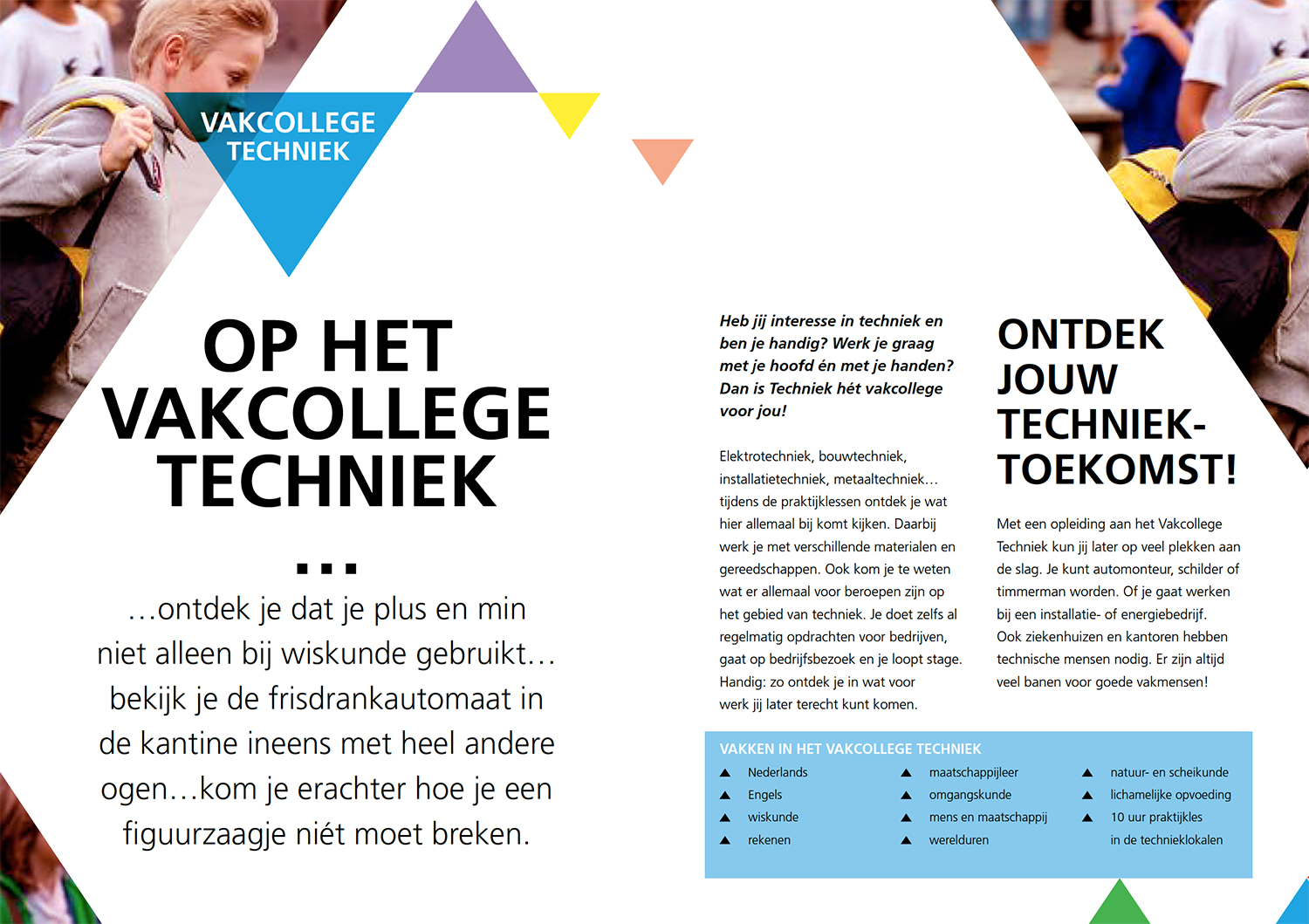 Text for brochures aimed at 12-year-olds and parents for Dutch comprehensive school Gemini College.