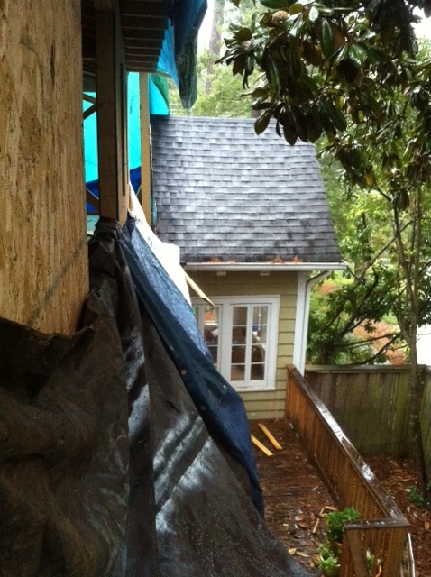 ​side shot of house for tarp job