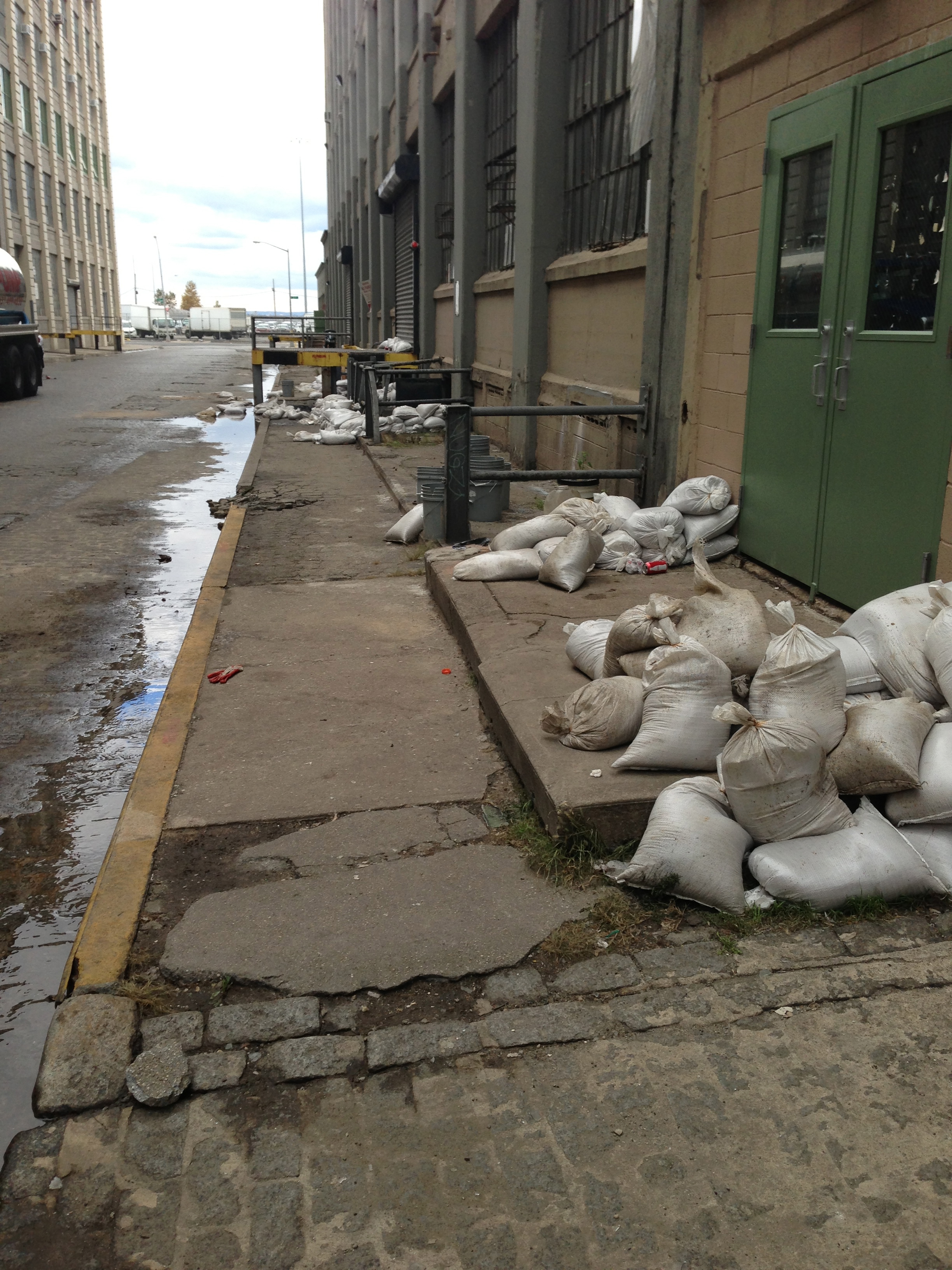 Outside the Magic Futurebox the day after Sandy—desolate but dry. 