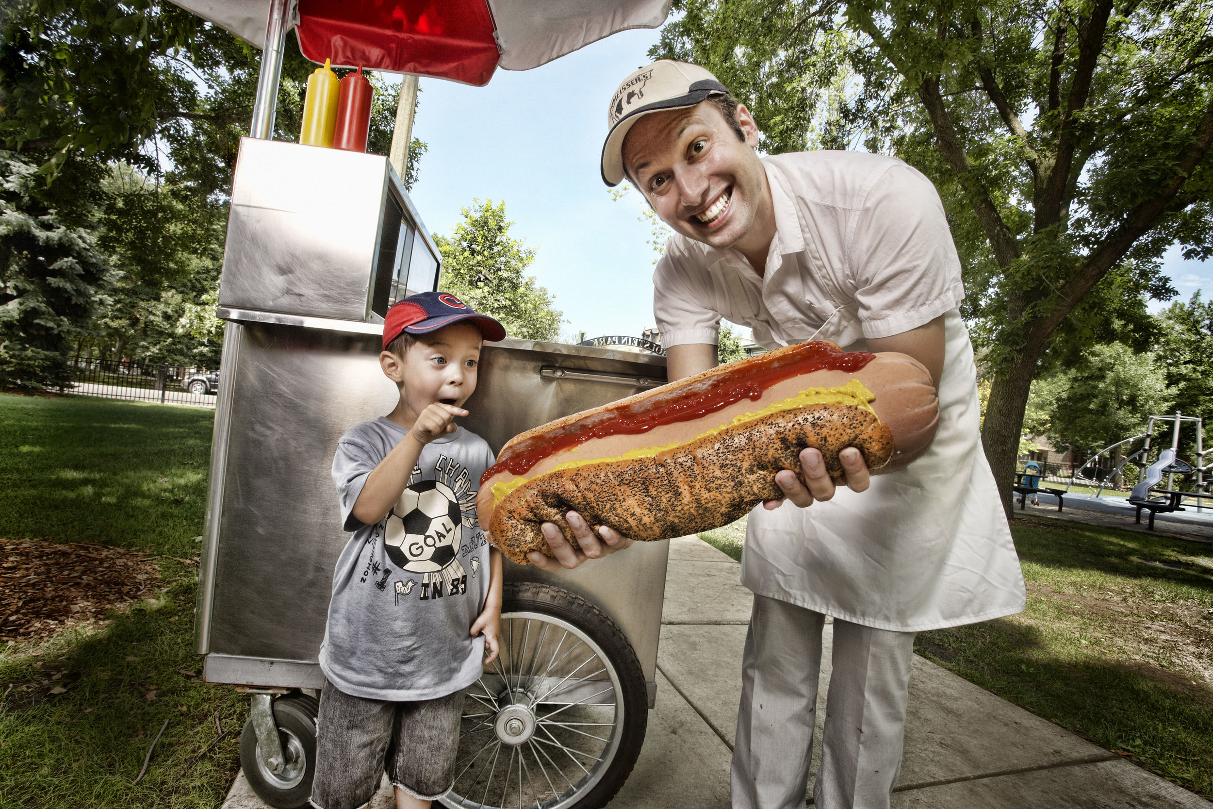 Apparently this is the world's largest hotdog. To quote Homer Simpson, "Eh...it's pretty big. I guess."