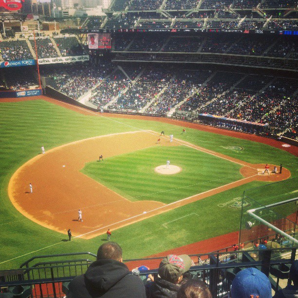 The stadium looked...patchy. Photo credit: Nate Jones