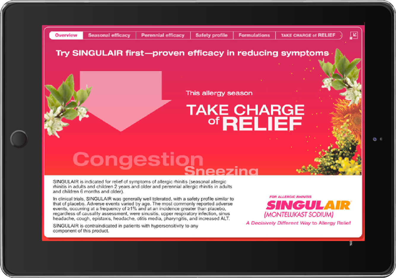  A detail of the campaign "Take Charge of Relief" would then be presented.&nbsp; 