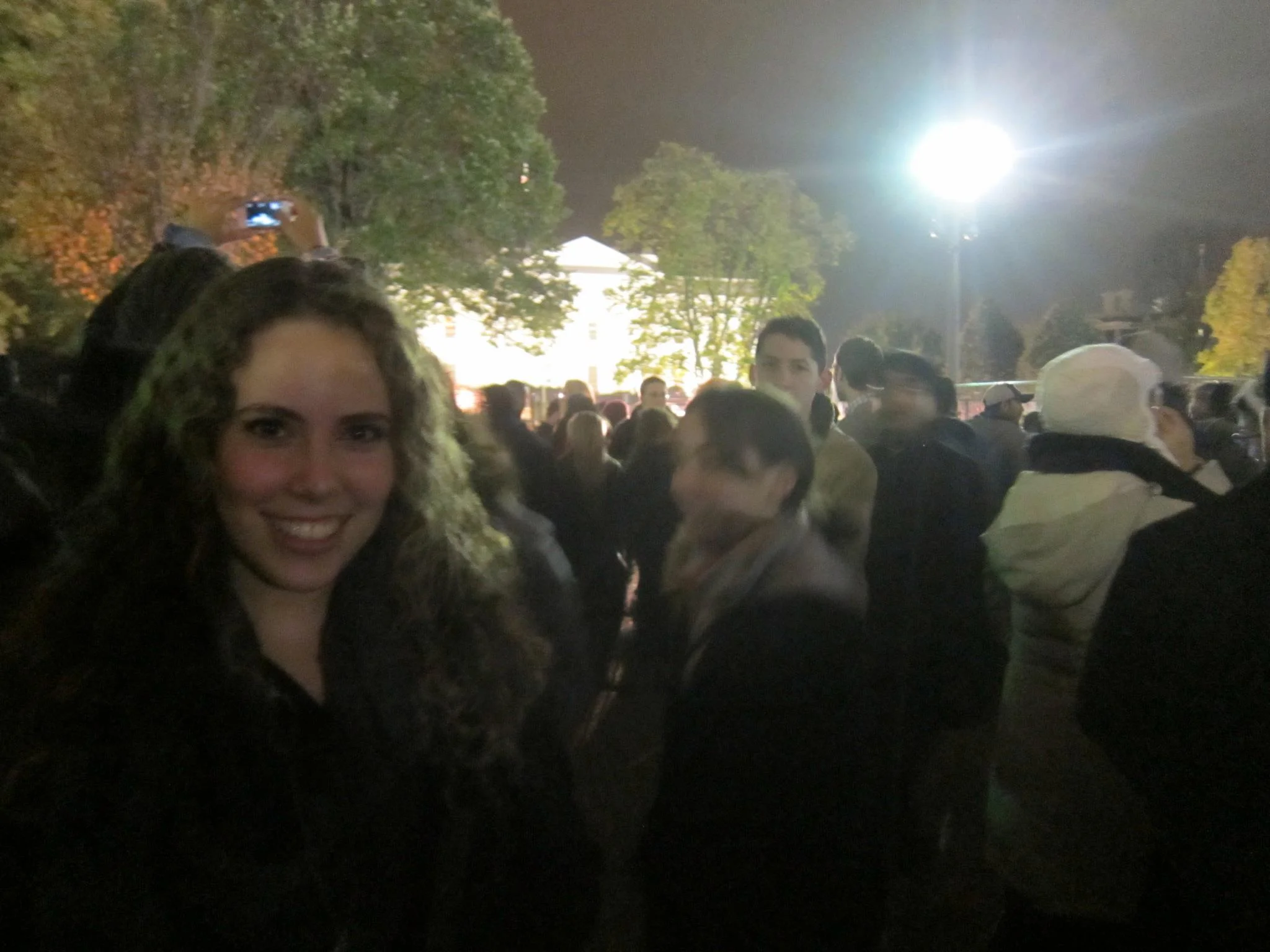 IN FRONT OF THE WHITE HOUSE THE NIGHT OBAMA WAS ELECTED FOR A SECOND TERM!