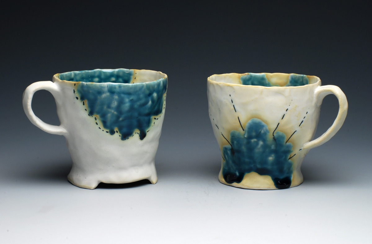 Blue Cup Pair