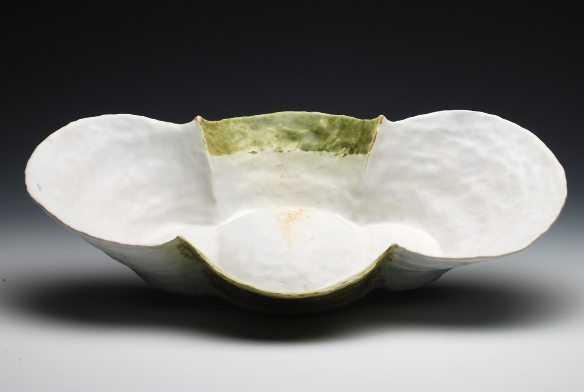Green Lobed Bowl