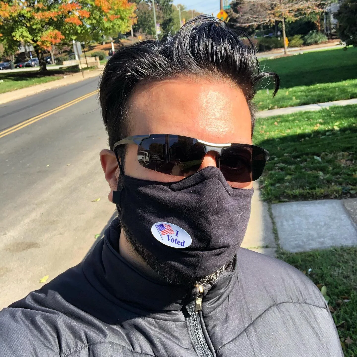 1&amp;1/2 hours in line. Thank goodness for @rachele.gilmore #done #voted #election2020