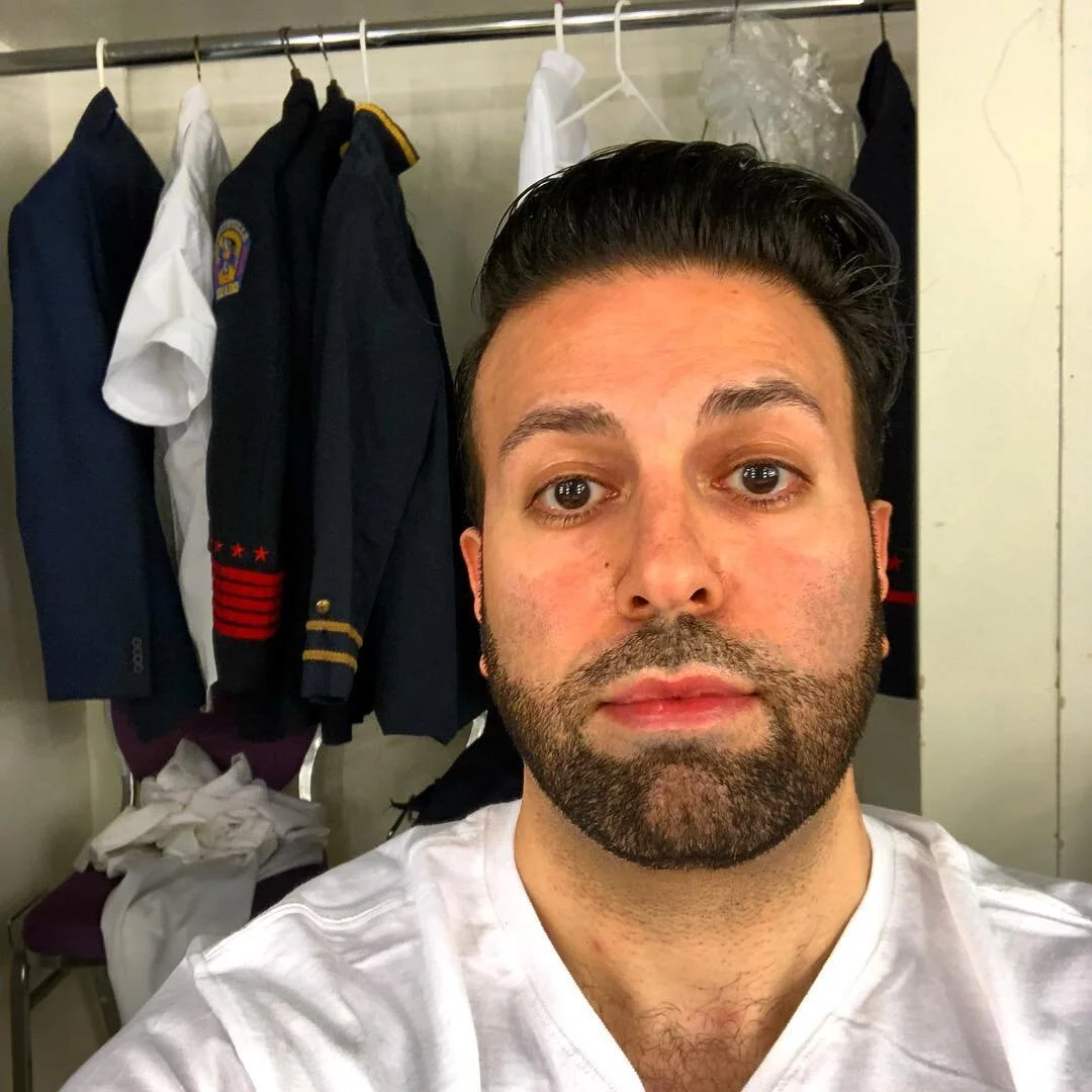Blue suits and white shirts. #costume #syracuse #opera #madamabutterfly #dress #whichone #blue #white #tenor #singer #life #thehair