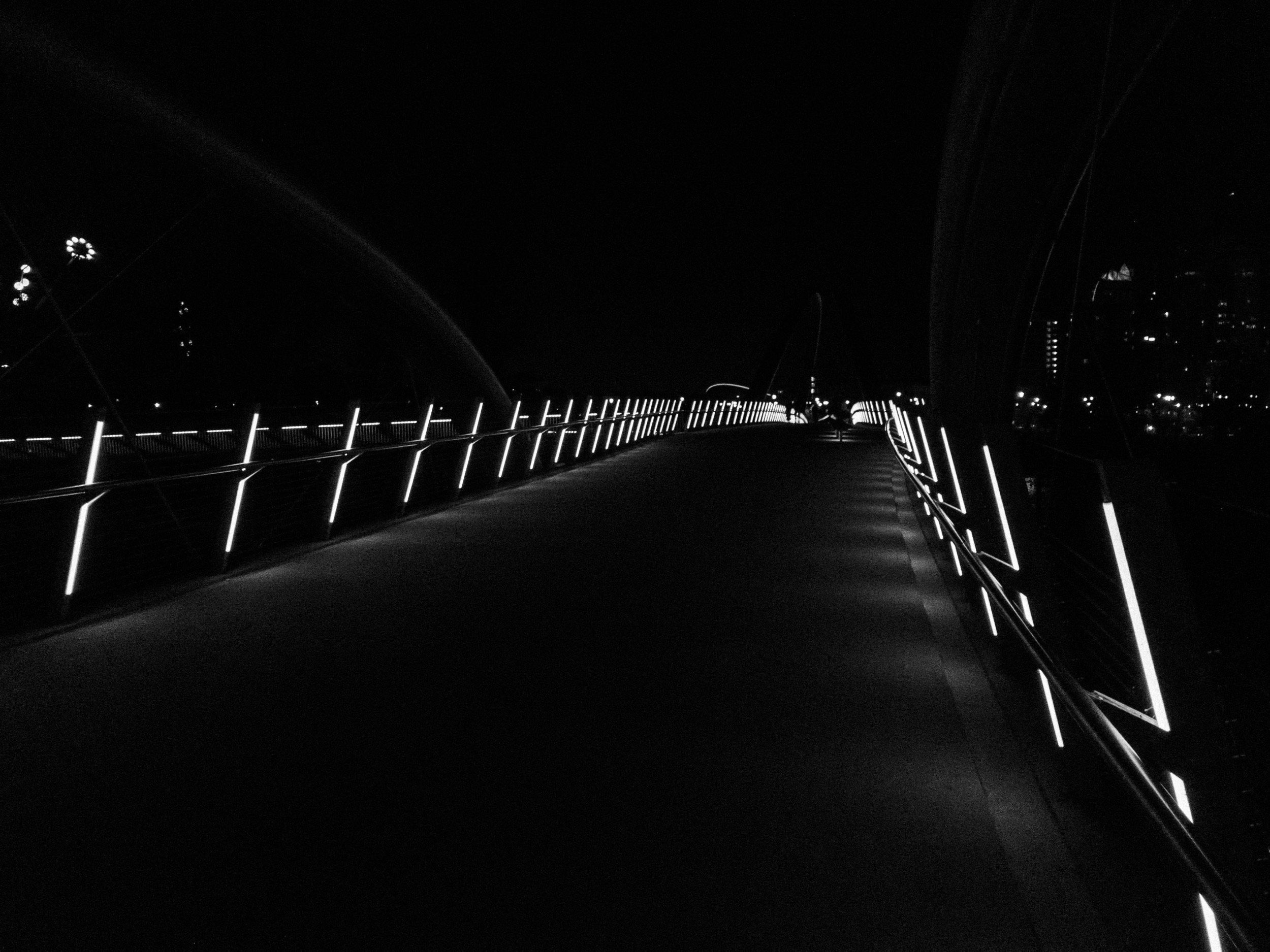 I purposely left my mirrorless camera at home and went out at night with my iPhone instead. I wasn't sure how the photos would come out with the low light situation, but I found that manually dropping the exposure produced clean images. 