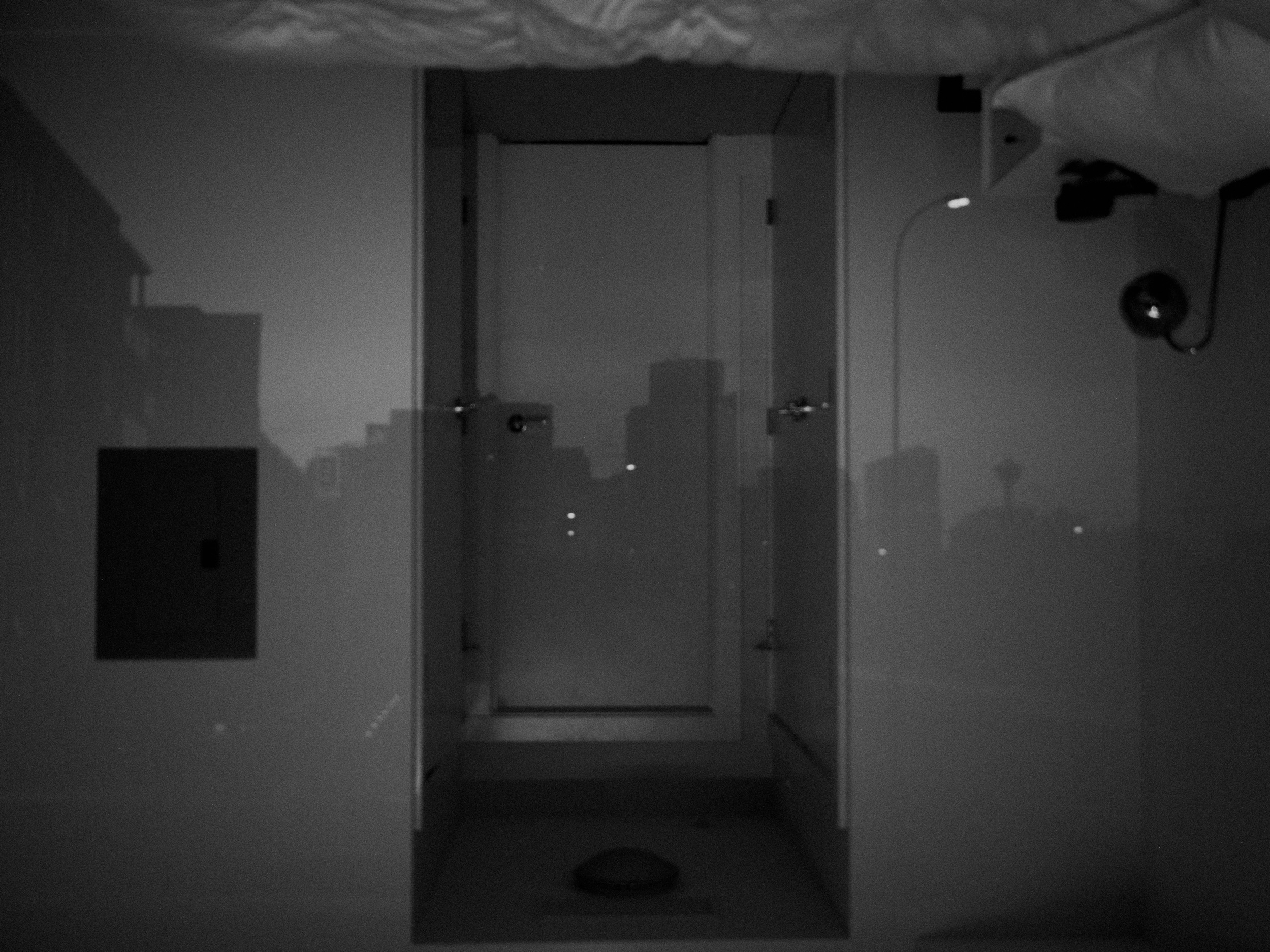  The eclipse pinhole viewers reminded me of a tradition at my school. One of the photography classes would black out all the windows in a classroom and make a room-sized pinhole camera. I never had the chance to participate so I made my own at home t