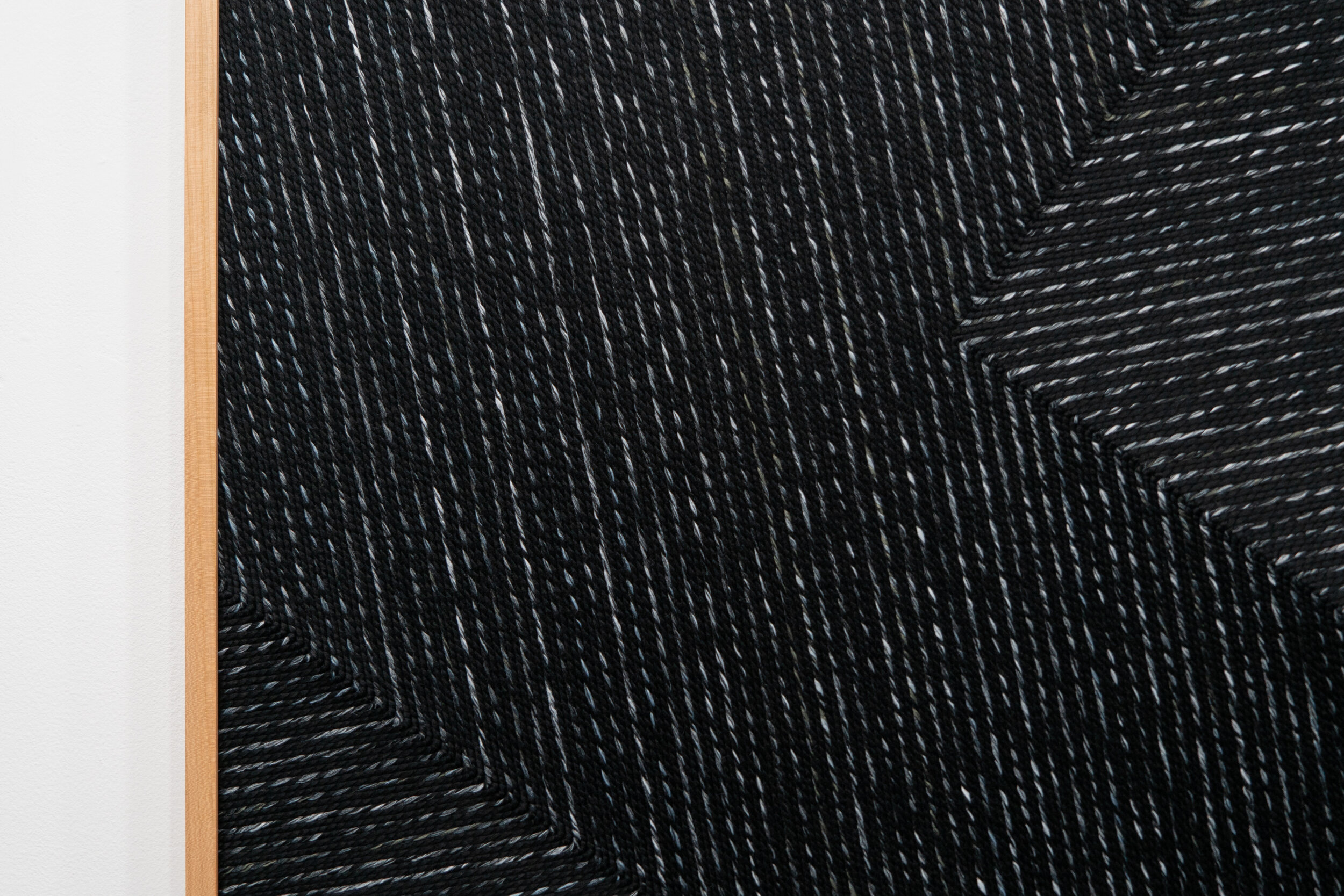 Vex (detail) • Acrylic fiber, velcro, and linen on panel • 57.5 x 38.5 inches • 146 x 98 cm • 2021