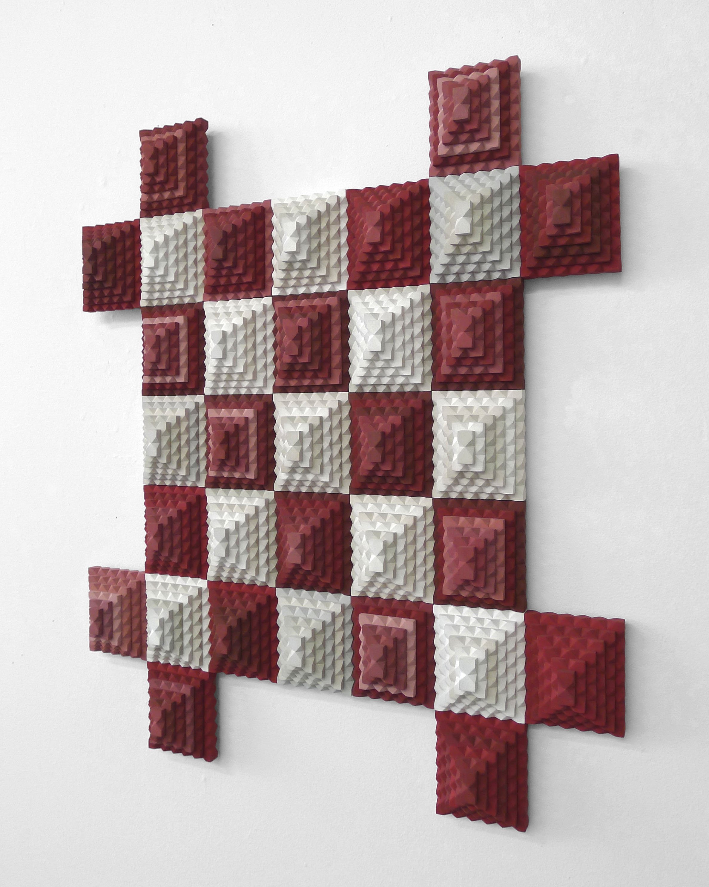 frame • milk paint on hand carved basswood • 24.5 x 21 inches • 62 x 53 cm • 2022