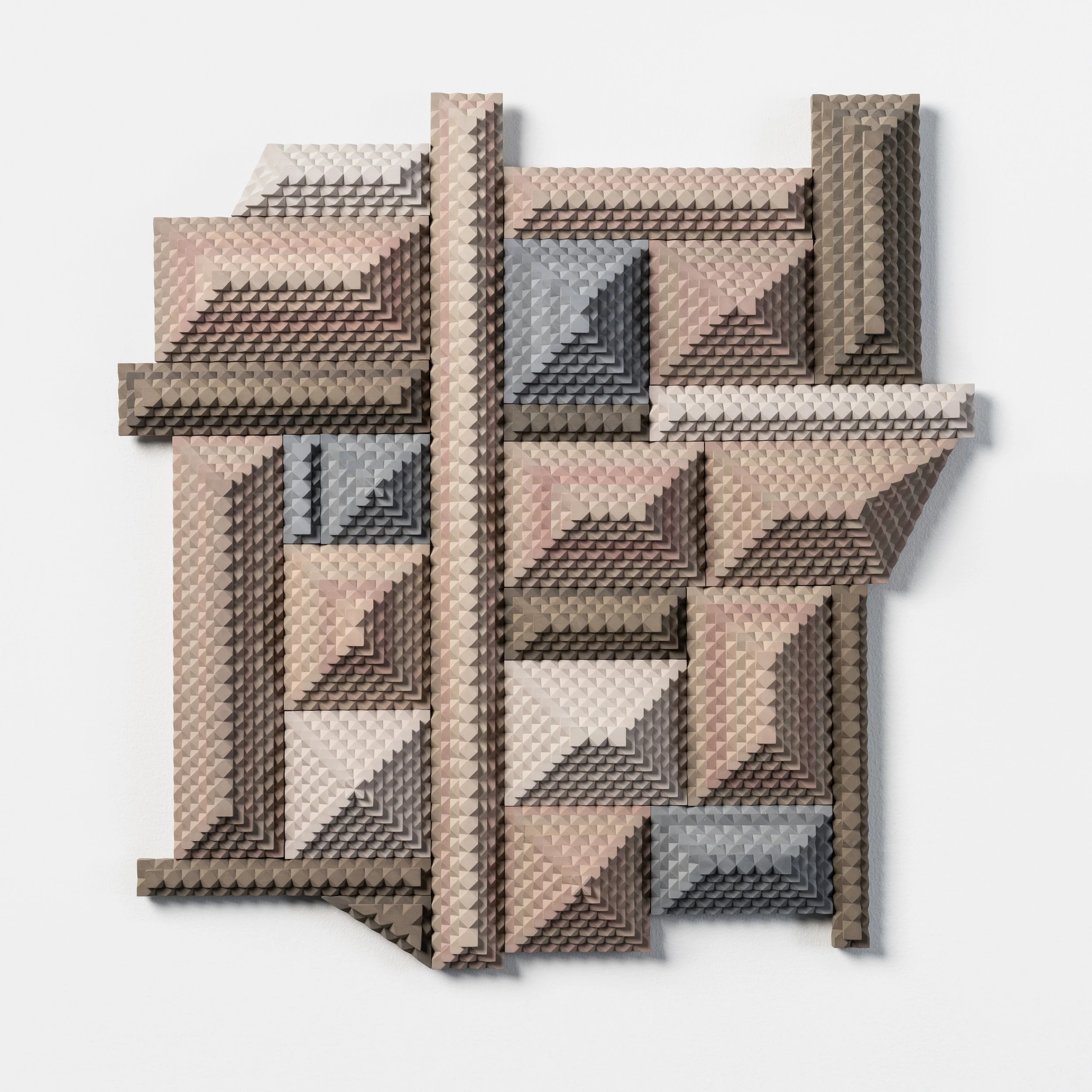 hot tin roof • milk paint on carved basswood • 24 x 24.5 inches • 61 x 62 cm • 2025