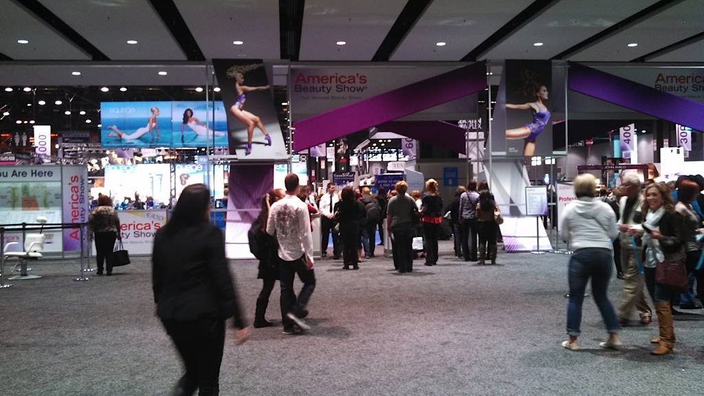 The entrance to America's Beauty Show