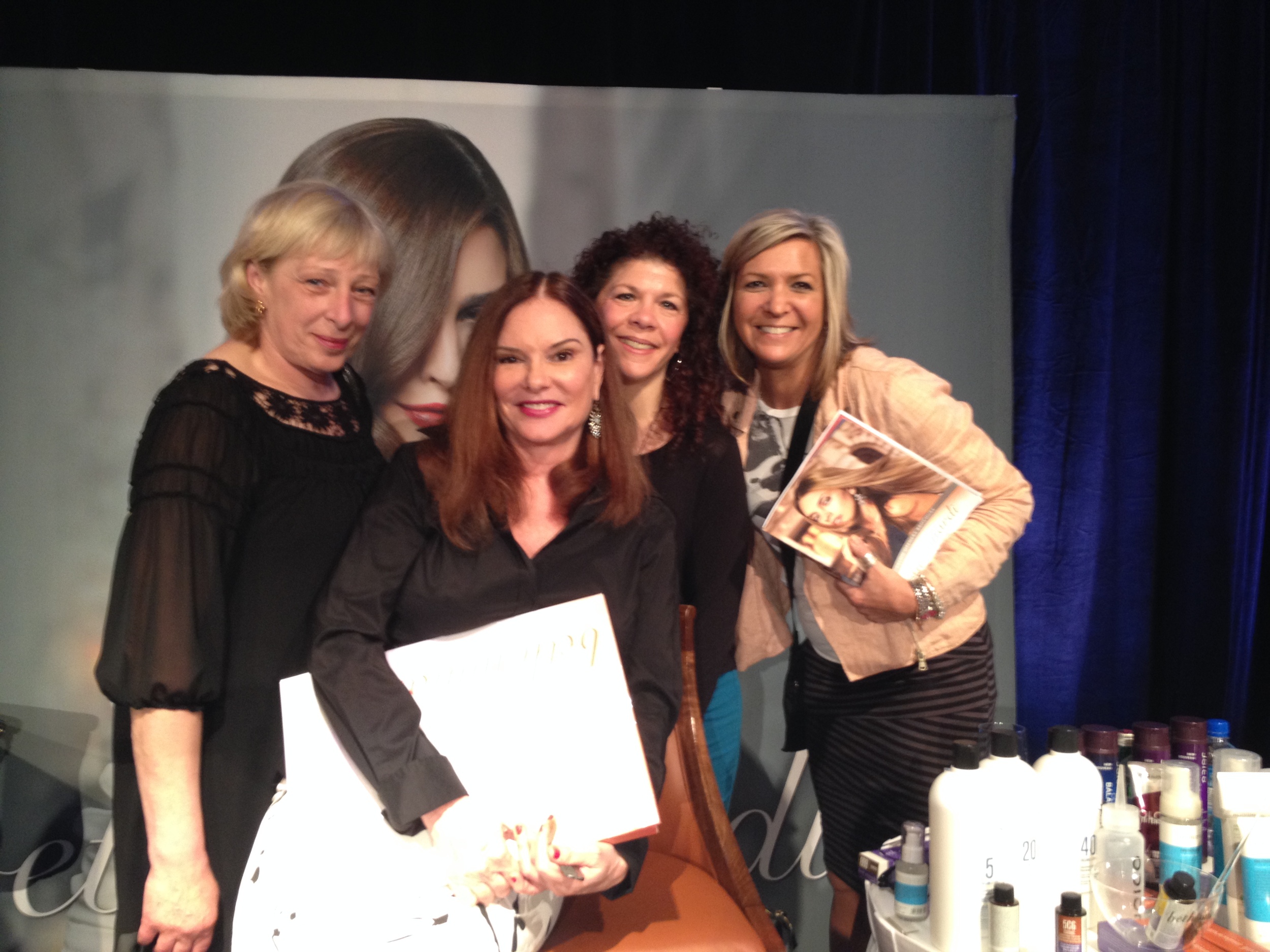 Anci and the team with renowned hair color expert, Beth Minardi.