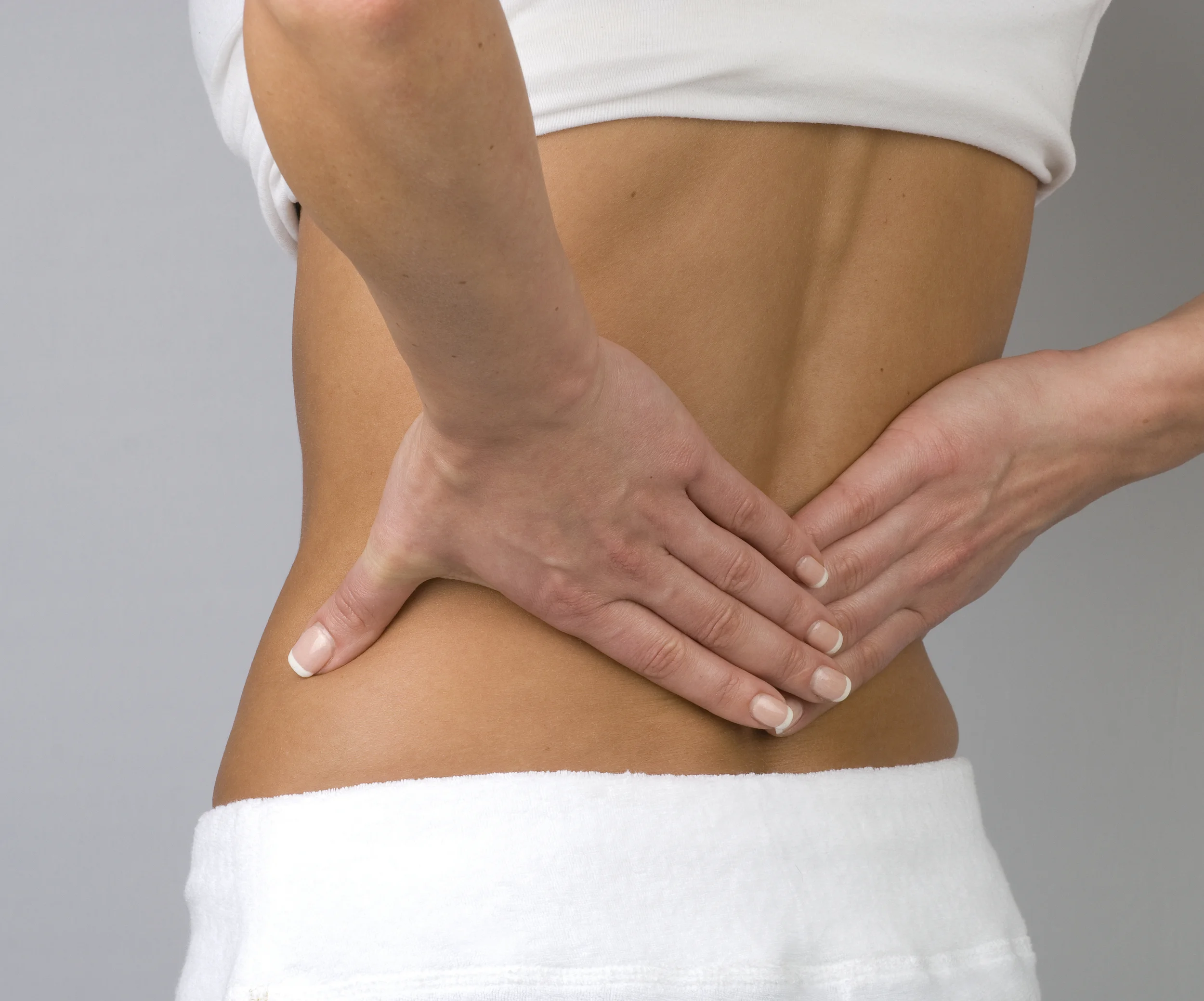 A sore back can be soothed with massage