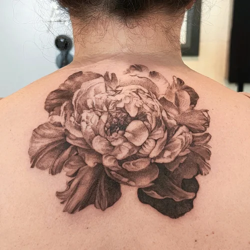 Floral tattoo by David Allen