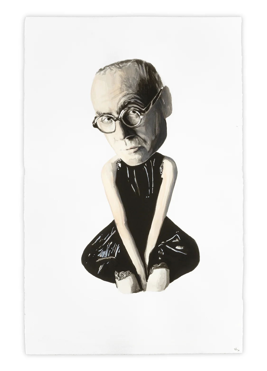 The Critic Vanessa Lodigiani | Indian Ink and gouache on Arches paper | 102x66 cm | New York 2010 