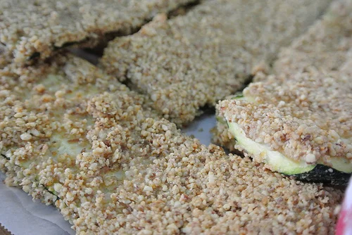 almond-crusted zucchini detail xmas brunch 2013.jpg