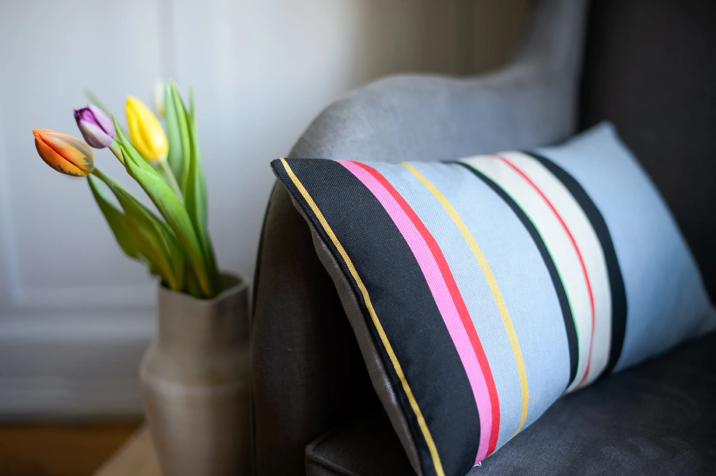 Laura Fletcher Textiles_Rye Stripe Cushion_2 .jpg