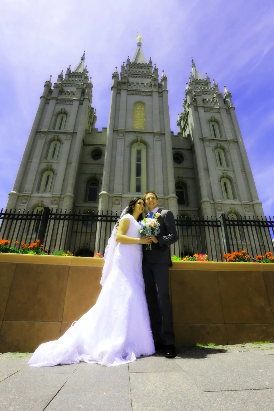 Salt Lake LDS Temple Wedding photography, Located in Davis County