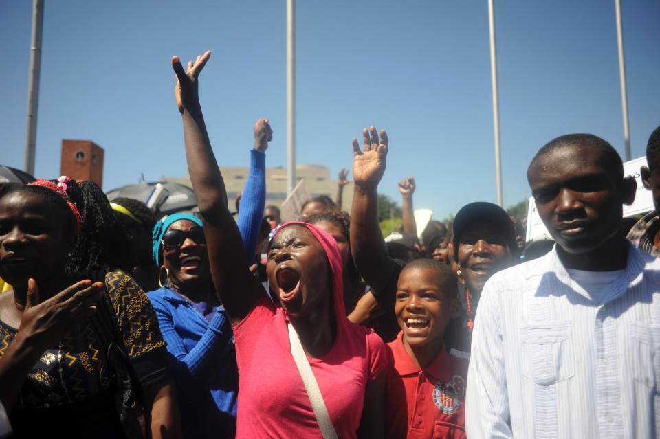 Hundreds of Dominicans of Haitian origin protest to reclaim their right to their Dominican nationality. REUTERS/Ricardo Rojas