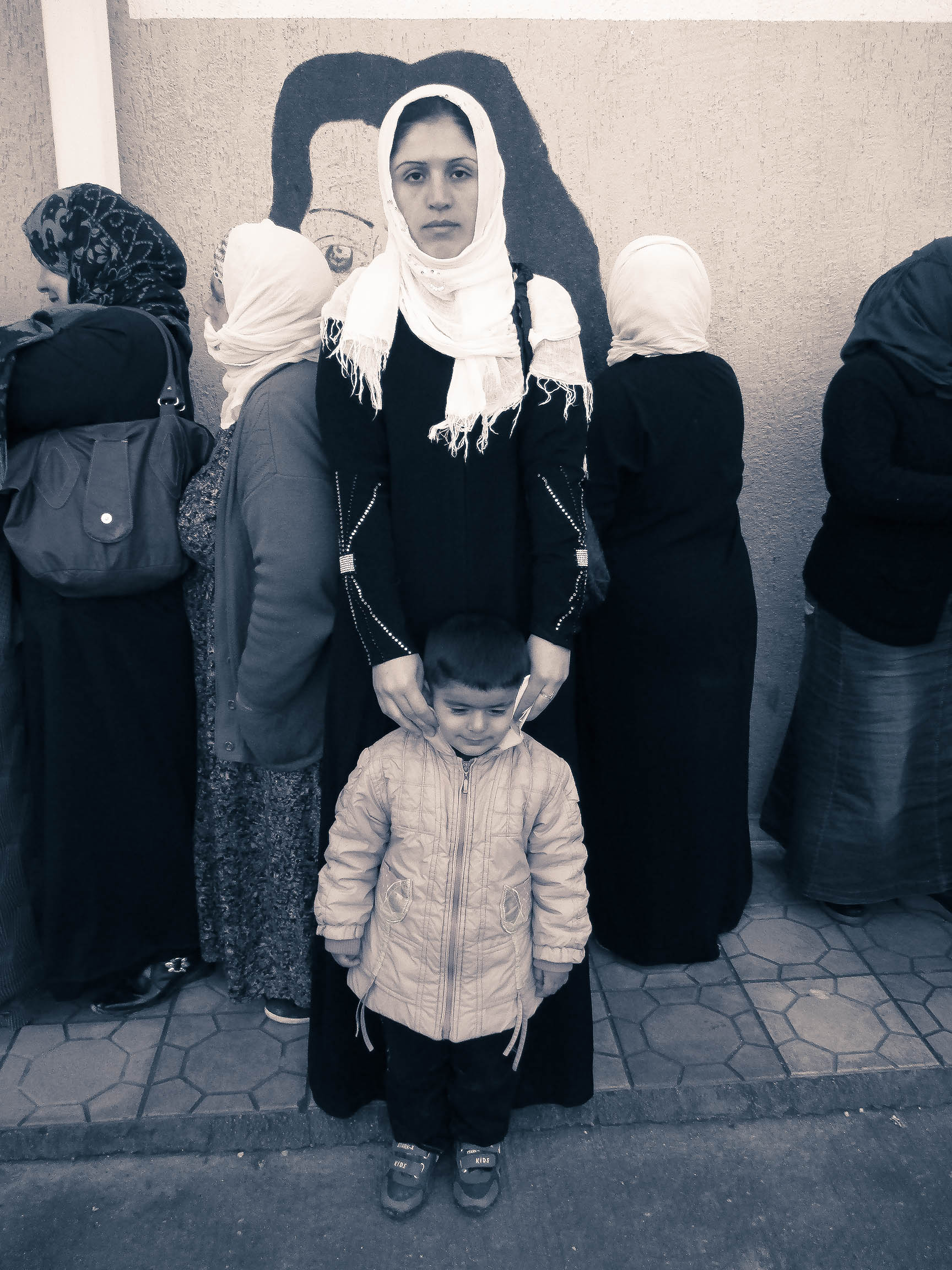 This little boy was born in Syria. His mother has not registered him in Turkey yet because of the administrative hurdles. Sanliurfa, Turkey.