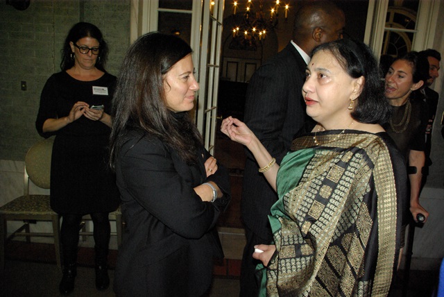 Sabine Chalmers and RI Board Member Nina Saglimbeni