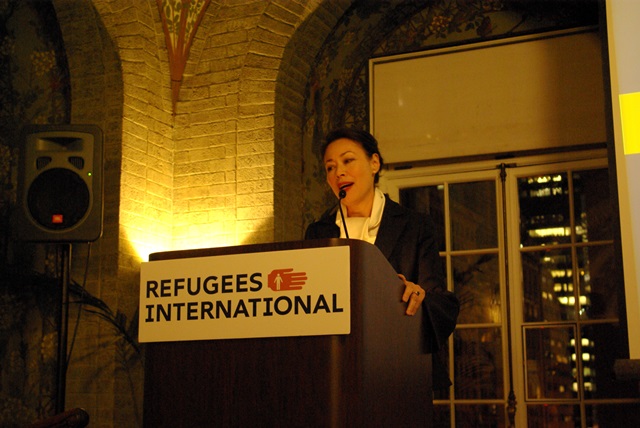 Ann Curry addresses the audience