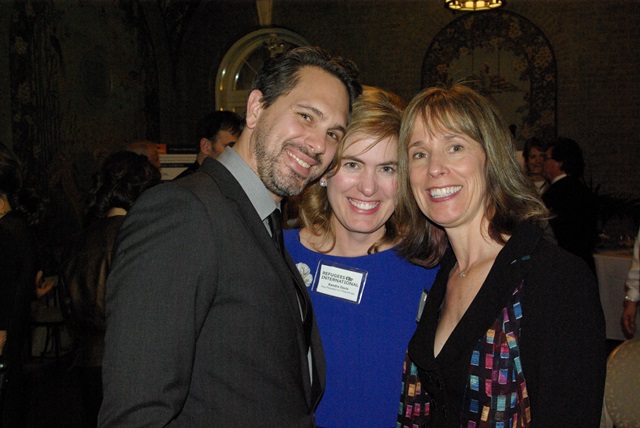 Thomas Sadoski, RI Vice President for Philanthropy Kendra Davis, and RI Board Member Tat Maxwell