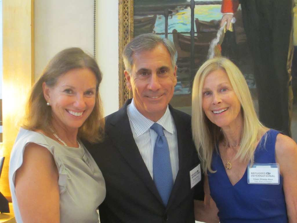RI's 36th Anniversary Dinner Benefit Chairs Frederica and George Valanos and RI Board Chair Eileen Shields-West