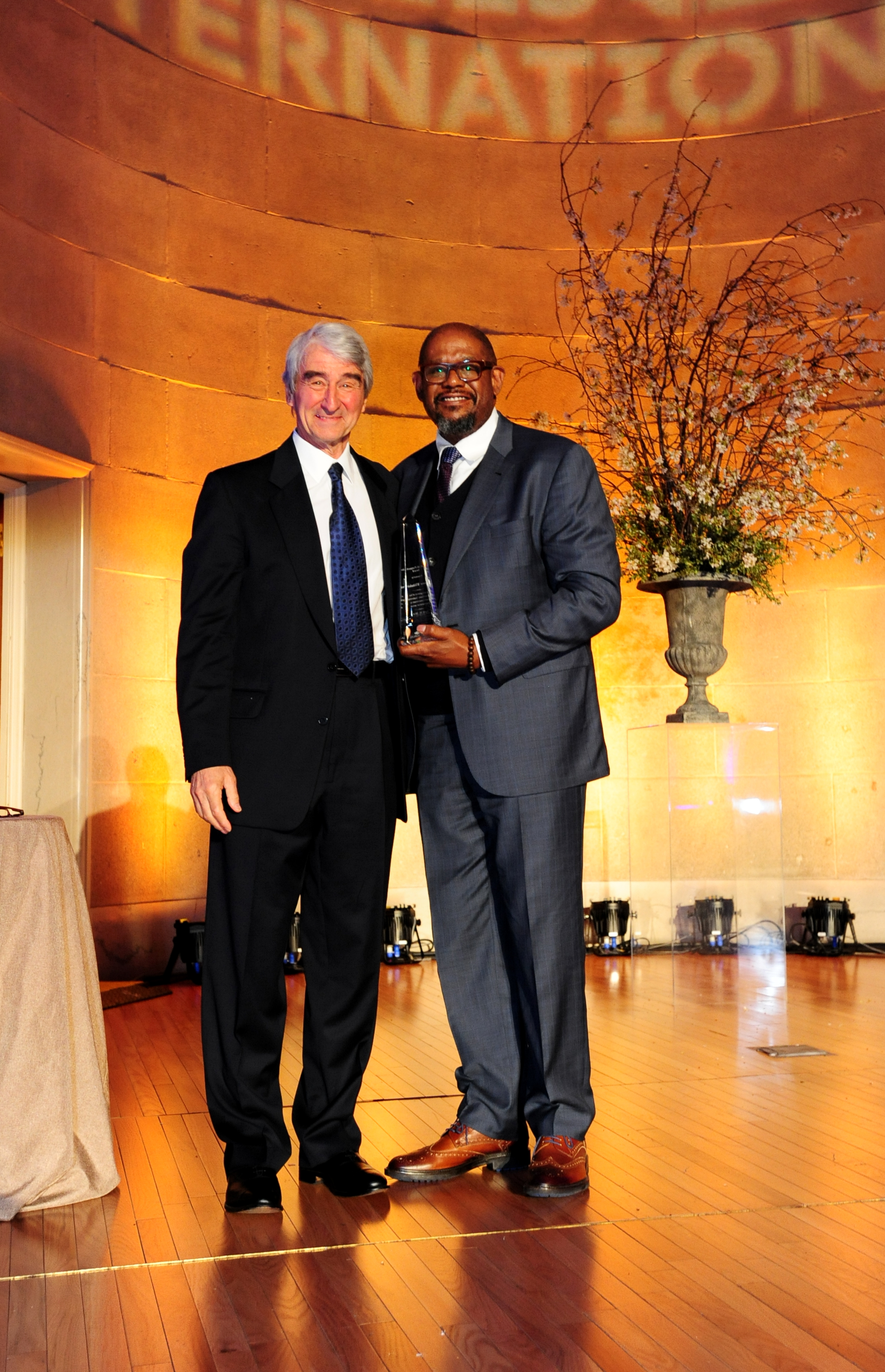 Forest Whitaker receives McCall-Pierpaoli Award from RI Board Member Sam Waterston