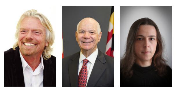  Sir Richard Branson, Senator Ben Cardin, and Olena Honcharova.