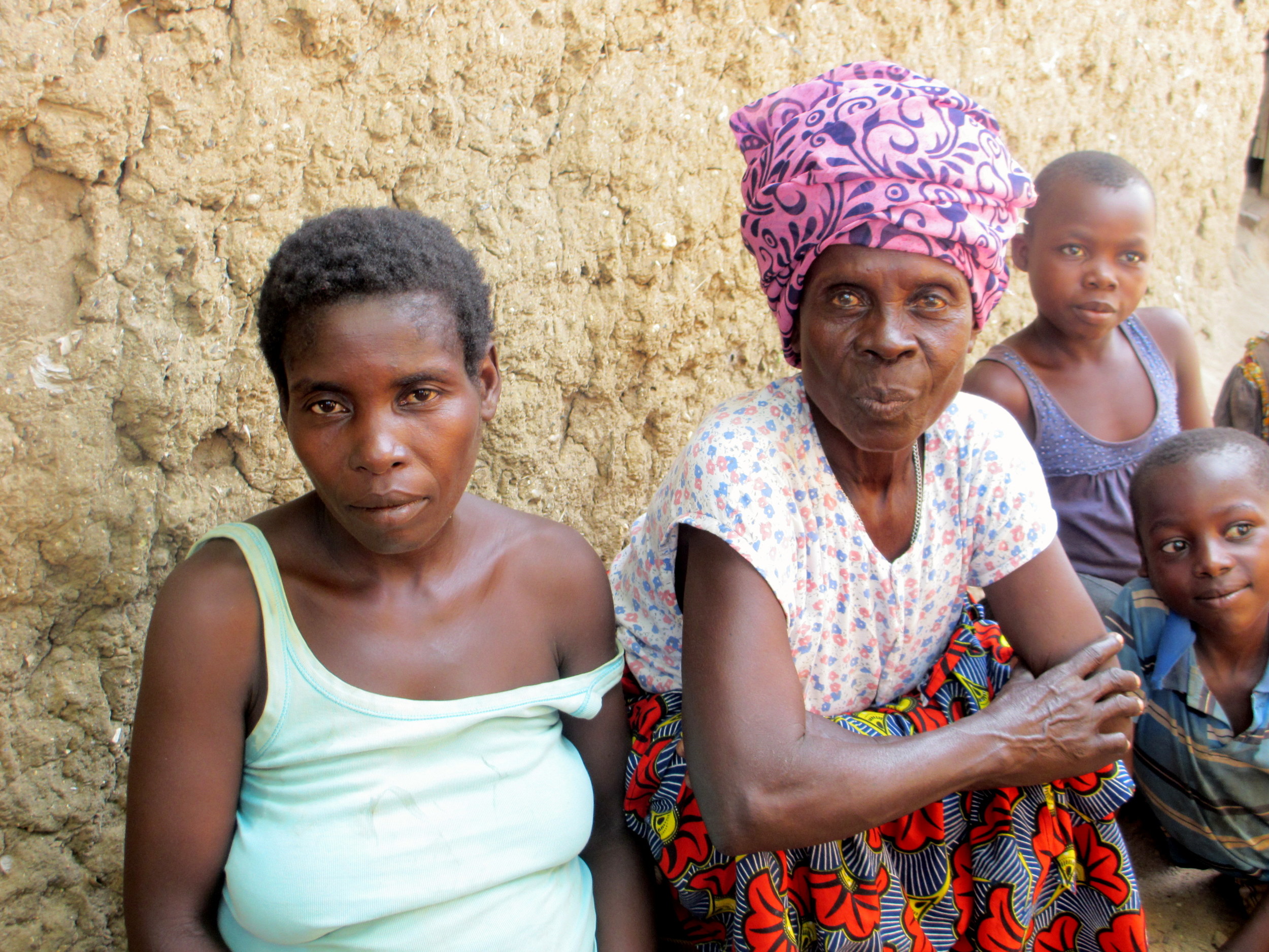 Burundian refugees living with a host community in the Ruzizi Plain in South Kivu. These two women are struggling to afford school fees for their children.