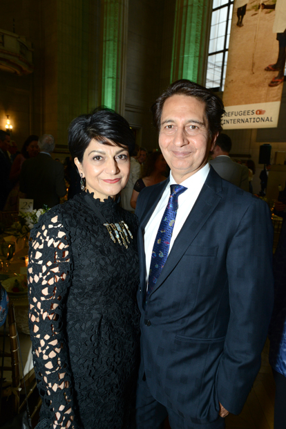 Shamim Jawad and former Afghan Ambassador Said Tayeb Jawad attend Refugees International’s 37th annual Anniversary Dinner.