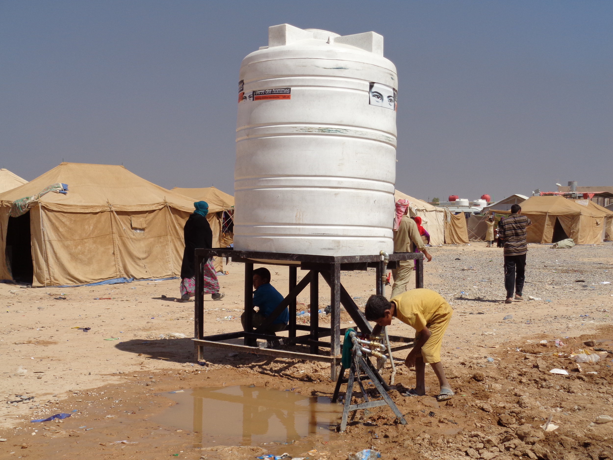 A transit site in Salahaddin governorate for IDPs who recently left the Mosul corridor.