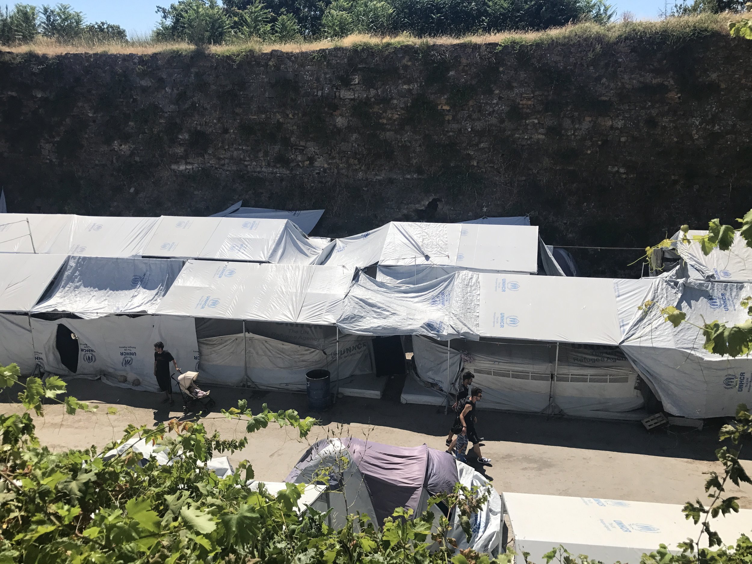 The Souda camp on the island of Chios, where more than 800 asylum-seekers and migrants live in overcrowded and dire conditions. Insecurity and a rat infestation inside the camp are top concerns.