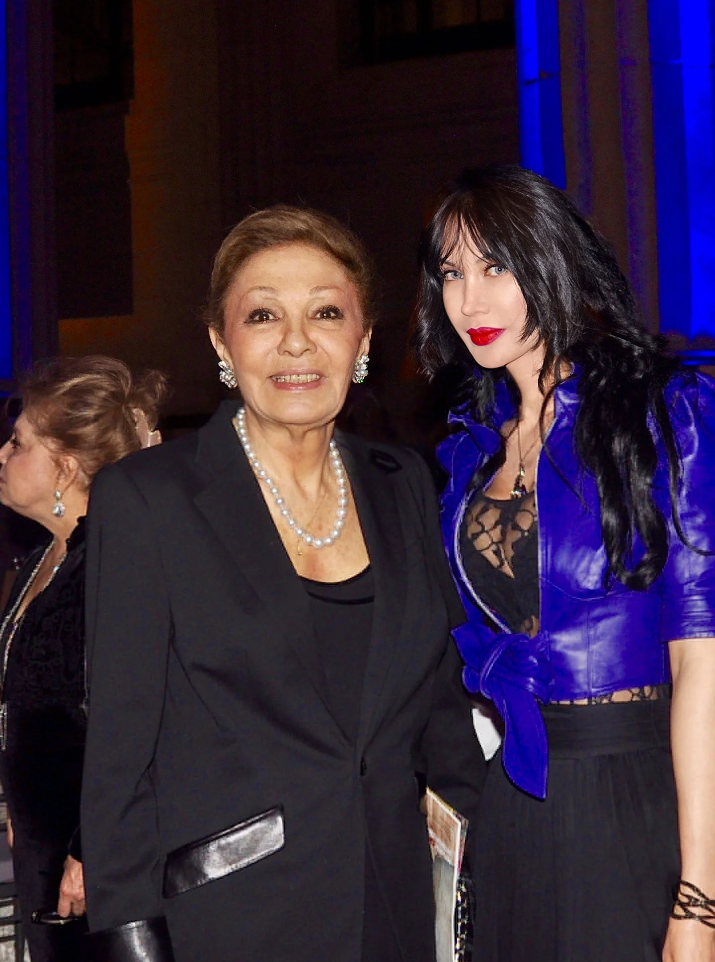 Queen Farah with Refugees International Board Member Demet Öger