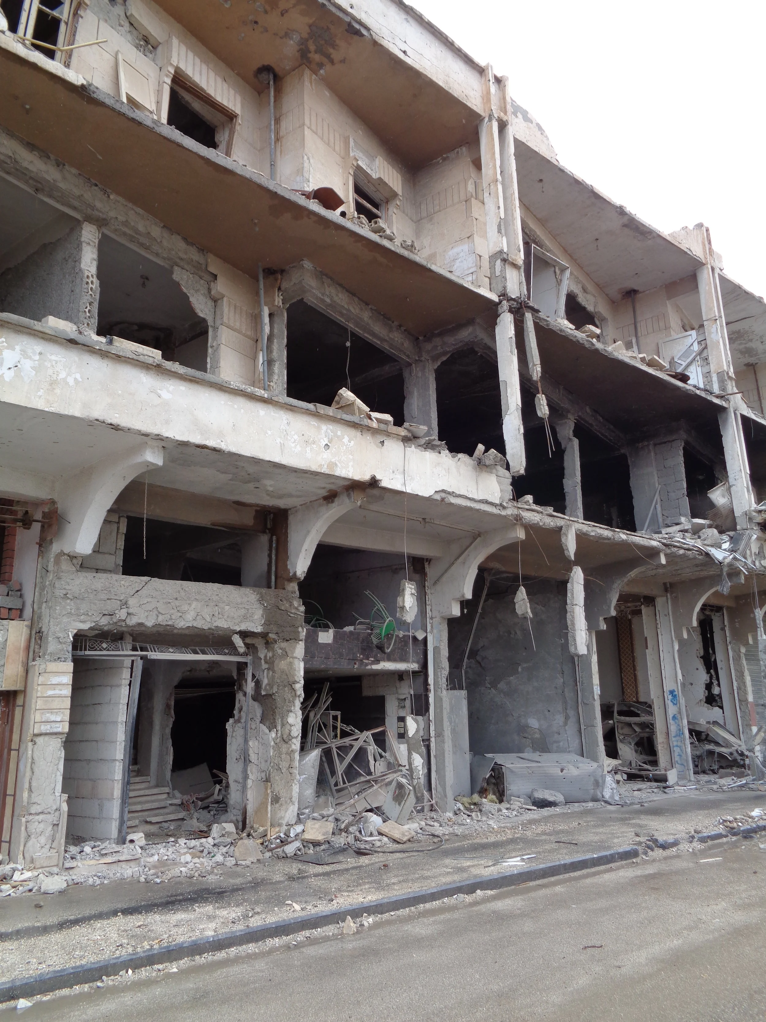 Neighborhood in Raqqa city devastated by the battle to drive out ISIS forces