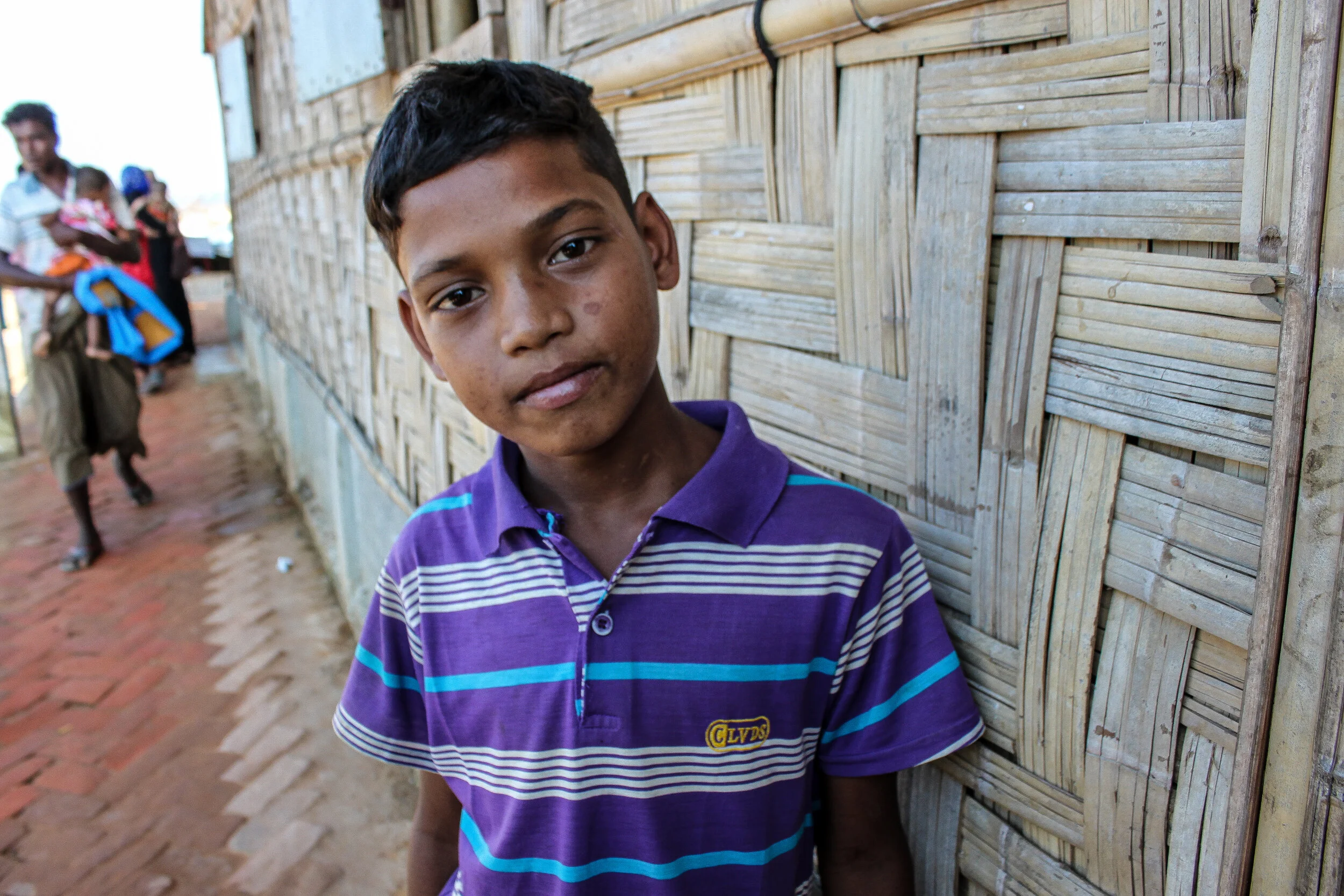 Rohingya refugee boy living in the mega-camp in Bangladesh. Photo Credit: Refugees International.